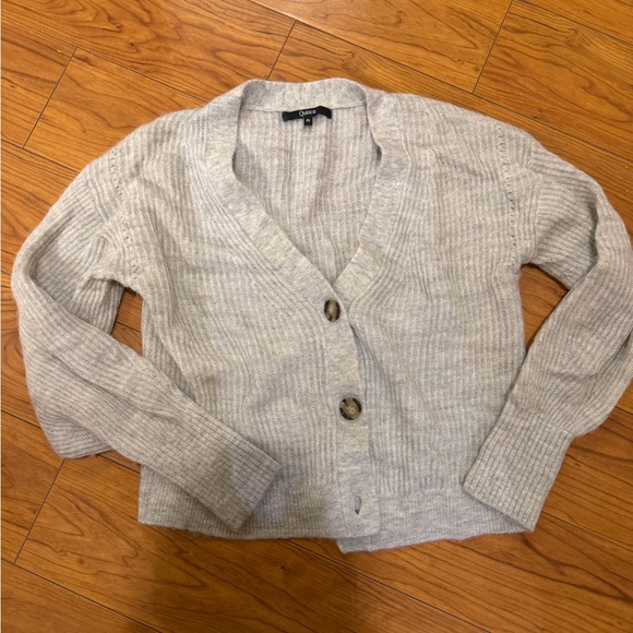 Quince Baby Alpaca-Wool Cropped Cardigan - Picture 4 of 6